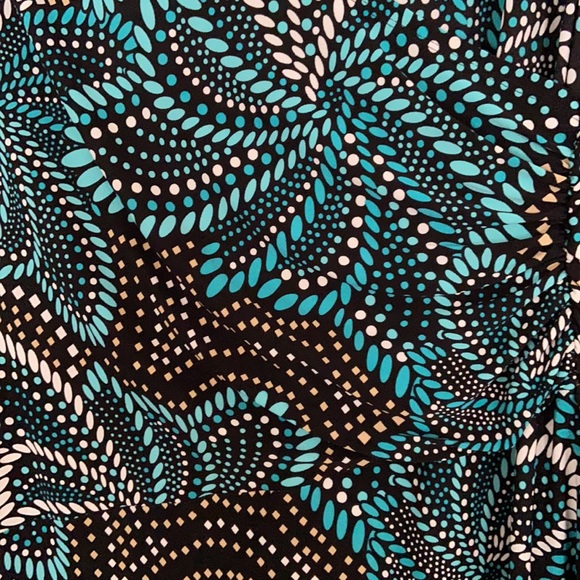 Jones New York Surplice Top Ruched Dress Women's Size 10 - Picture 4 of 4